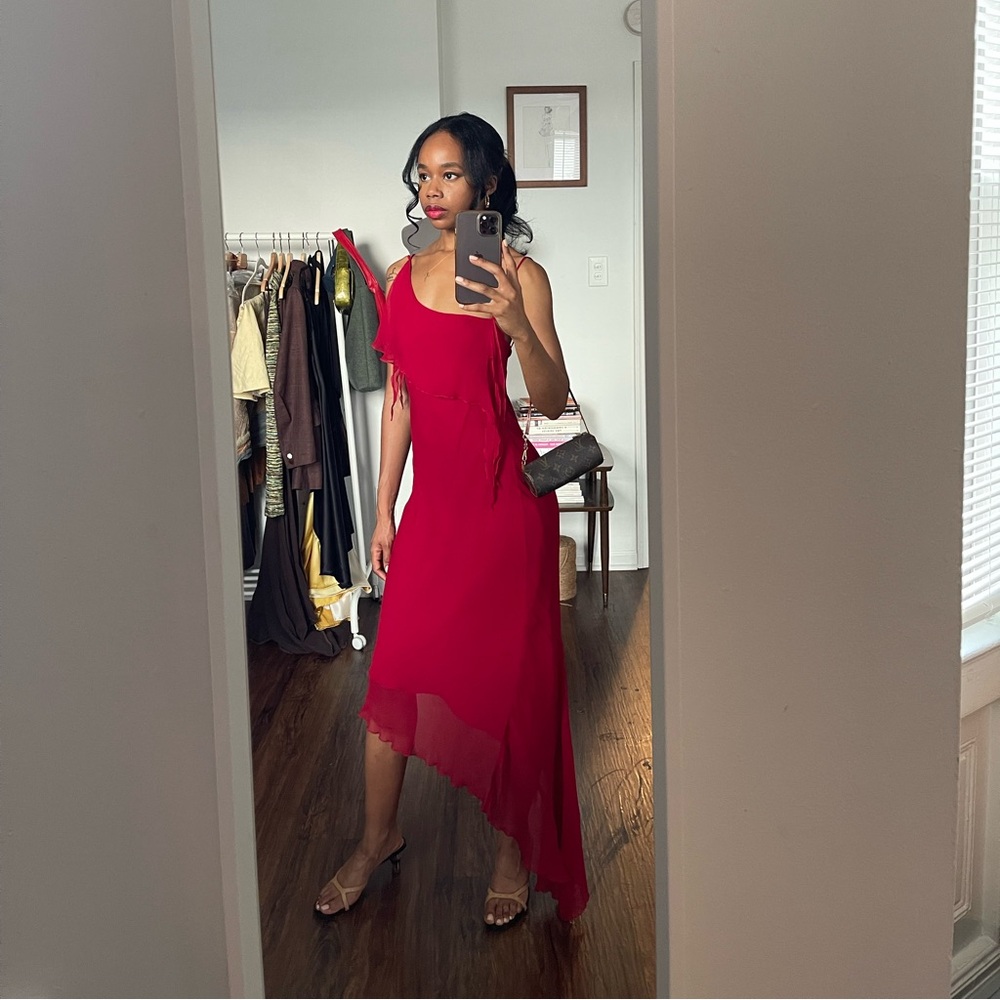 Vintage Cache Asymmetrical Silk Dress SOLD